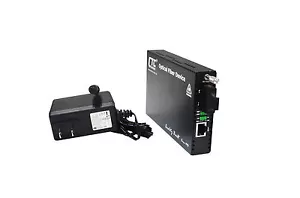 Convertidor de medios de fibra óptica Fast Ethernet monomodo 80 km, conector SC, 1550nm - Imagen 1 de 1