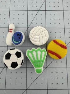 Lot of 5 Jibbitz Shoe Charms for Crocs – Sports Theme - Picture 1 of 1