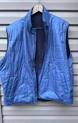 Chaleco Completo Reversible Bloque Térmico Peter Millar Para Hombre 2XL Azul Marino/Marrón Edredón Foto 1 de 4