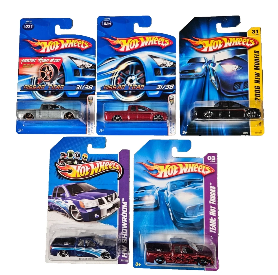 Hot Wheels Nissan Titan Lot of 5 Nice Cards CASE FRESH - Image 1 of 1