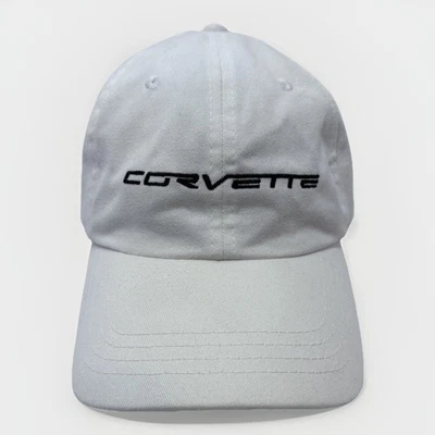 Кепка регулируемая белая вышитая Corvette для Chevy Chevrolet - Изображение 1 из 4