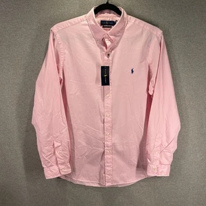 Ralph Lauren Featherweight Twill Mens Pink Long Sleeved Shirt Size XL - Picture 1 of 9
