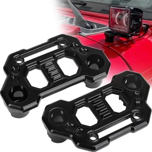 Wrangler JL Light Bar Hood Mounting Brackets, Black-JL/JT Bracket  - Picture 1 of 8