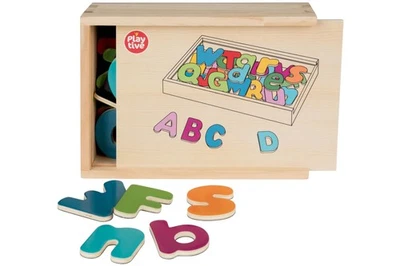 Playtive Holzmagnete Buchstaben Holzspielzeug Holz Motorik Magnet Kinder Lernen