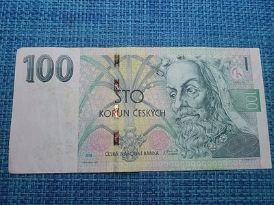 🇨🇿 Czechoslovakia 100 korun 2018  Prefix "N"  P-18g  VF  Banknotes 102525-6 - Image 1 of 2