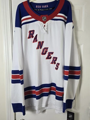 New York Rangers White Away Men's Fanatics Breakaway Jersey Size 3XL - Image 1 of 4