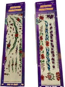 Artistic Creations TEMPORARY TATTOOS -ROSES. Flowers Approved FDA,Made in US - Picture 1 of 8