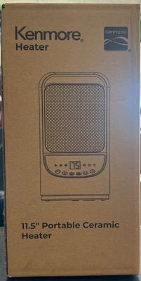 Kenmore 11.5" Cerámica Oscilante Portátil Calentador de Espacio Negro Foto 1 de 2