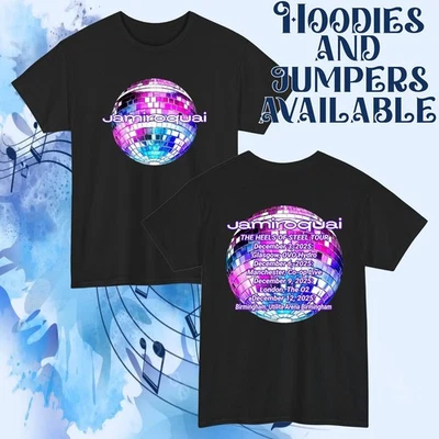 Jamiroquai 2025 Tour Disco Ball T-Shirt Retro Music Hoodie Concert Jumper Top - Image 1 of 3
