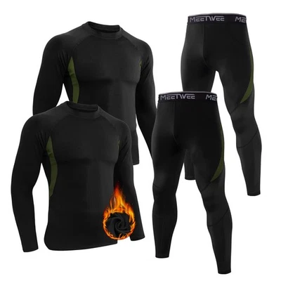 2Pack Men's Thermal Underwear Set Long Johns Fleece Lined Base Layer Winter Warm - Image 1 of 4