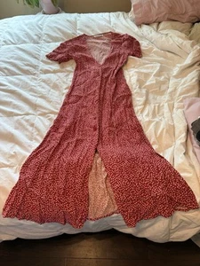 Reformation Floral Maxi Dress Button Front, Size 2 - Picture 1 of 7