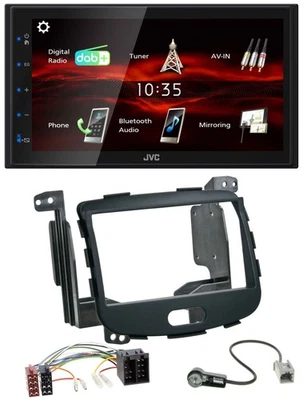 JVC USB Bluetooth MP3 DAB 2DIN Autoradio für Hyundai i10 08-13 Rubber Touch - Bild 1 von 4