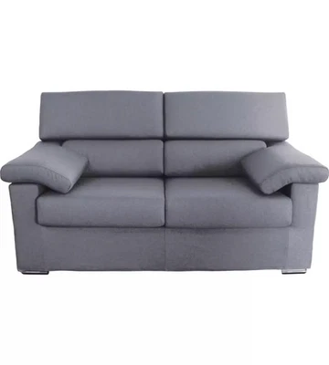 DIVANO 2 POSTI BELLAHOME "VENEZIA" GRIGIO TESSUTO SFODERABILE E ANTIMACCHIA, ... - Immagine 1 di 4