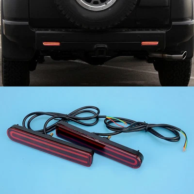 Red LED Rear Bumper Reflector Brake Turn Signal Lights For Toyota FJ Cruiser gd - image 1 of 4