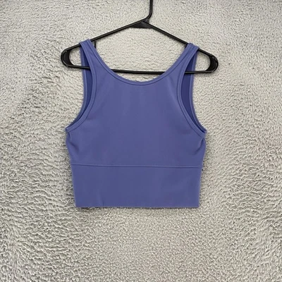 Lululemon Crop Tank Womens 8 Purple Cropped Reversible V-Neck Yoga - Image 1 of 4