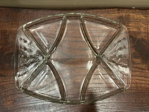 Vintage Glas geteilte Platte - Bild 1 von 5