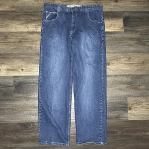 Paco Jeans Mens 40x32 Straight Baggy Skater Y2K 90s Pocket Denim Blue Wide Leg - Picture 1 of 8