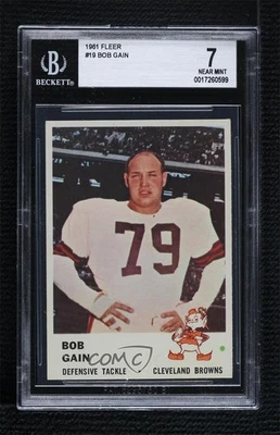 1961 Fleer Bob Gain #19 BGS 7 - Image 1 of 2
