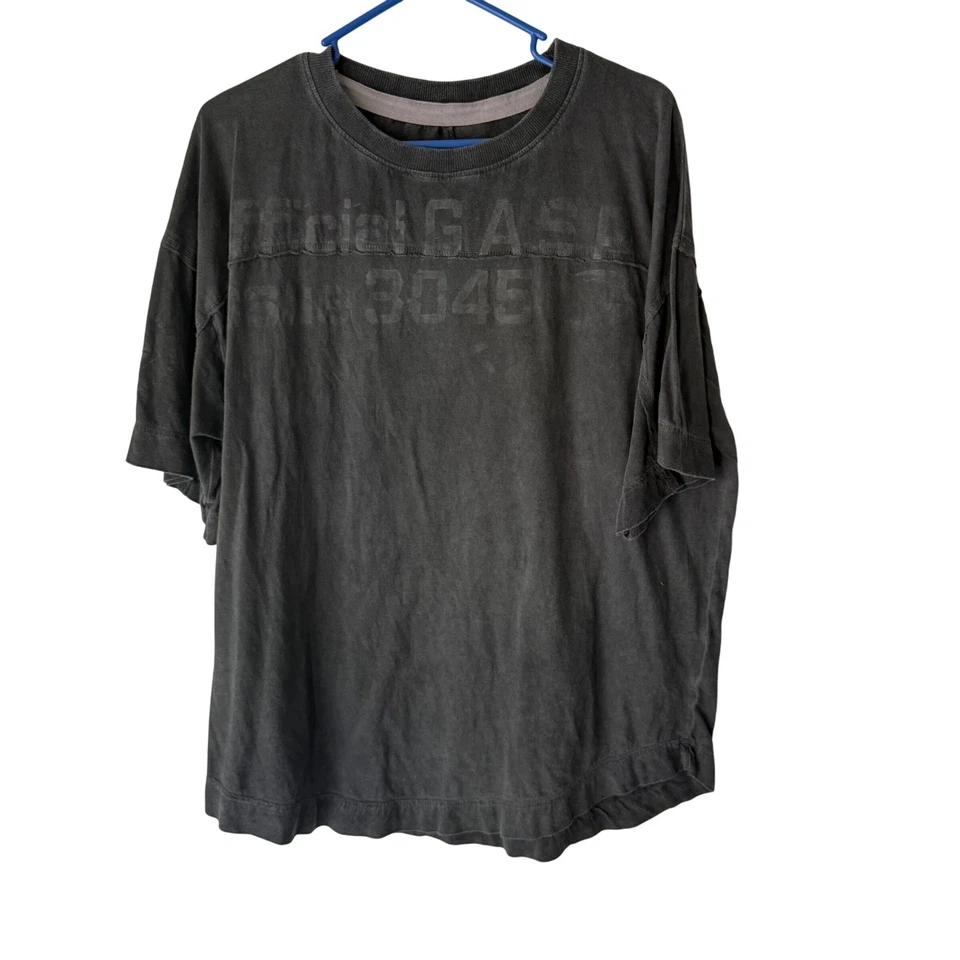 Camiseta GASP Para Hombres Negra Algodón Pesado Estampado Gráfico Manga Corta Atletismo L Foto 1 de 4