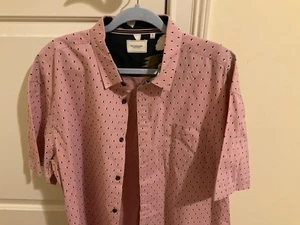 Camicia uomo 7Diamond rosa salmone con bottoni con cerchi neri bianchi XL - Foto 1 di 6