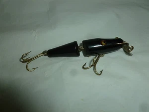 Vintage 3 Inch Wood Glass Eyed Black Creek Chub Pikie Fishing Lure Lot O-314 - Picture 1 of 12