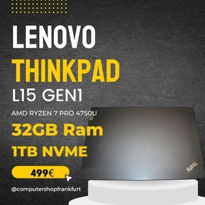 Lenovo Thinkpad L15 G1 TOUCH,AMD Ryzen7 Pro,32GB Ram,1TB NVME SSD,Win11Pro - Imagen 1 de 7