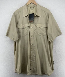 EXOFFICIO Shirt Mens 2XL Syros Short Sleeve Button Down Fishing Beige NEW - Picture 1 of 16