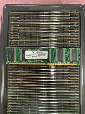 DE COLECCIÓN 256MB 32x72 DDR 133MHz PC2100R 184 pines CL2 ECC REG HYS72D32500GR-7-B Foto 1 de 2