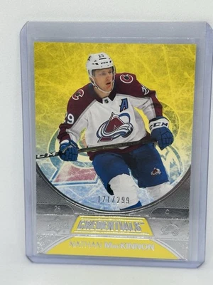 2021-22 Upper Deck Credentials Yellow /299 Nathan MacKinnon #4 - Image 1 of 2