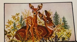 McCalls Mother & Fawn Cross Stitch Embroidery Pattern Deer Art 19x24”  111-t - Picture 1 of 3