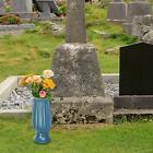 Plastic Cemetery Vase Draining Holes Memorial Vase for Lawn Grave Site Yard