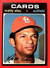 Matty Alou 1971 Topps #720 St. Louis Cardinals Baseball Card Ex+++