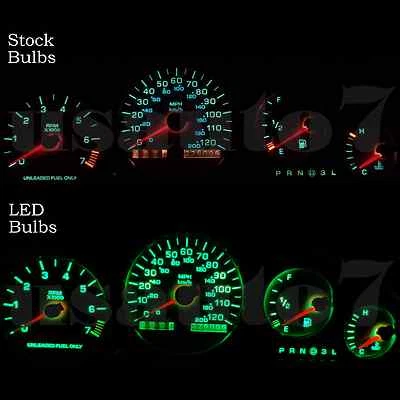 Dash Cluster Gauge Green LED LIGHT BULBS KIT Fits 93-97 Dodge Intrepid 1st Gen Foto 1 de 4