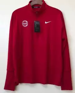 Womens Nike Chicago Marathon 2018 Half Zip 933690-687 Red/White New Sz L - Picture 1 of 8
