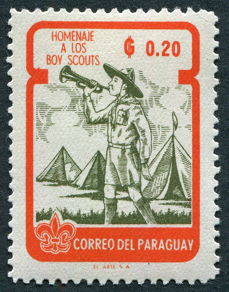 PARAGUAI 1962 20c SG987 perfeito estado MH FG Boy Scouts Scout Bugler #B01 - Imagem 1 de 1