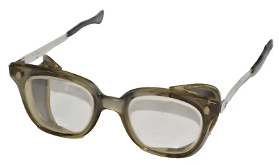 复古 FENDALL T-30 Wayfair 风格灰色安全眼镜带侧罩-损坏 — 第 1/4 张图片