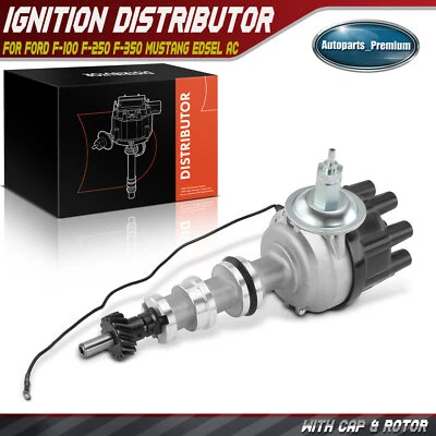 Ignition Distributor w/ Cap & Rotor for Ford F-100 F-250 F-350 Mustang Edsel AC - Image 1 of 4