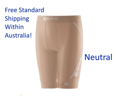 SKINS DNAMIC YOUTH COMPRESSION HALF TIGHTS - FLESH SAVE $$$ - Image 1 of 2