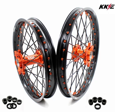 KKE 19/16 英寸儿童车轮轮辋适合 TC85 2014-2020 KTM SX85 2003-2020 橙色轮毂 — 第 1/4 张图片