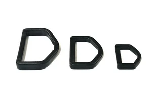 Black Plastic D-Rings 25mm 40mm 50mm For Webbing Straps Crafts x10 x25 x50 x100 - Picture 1 of 10