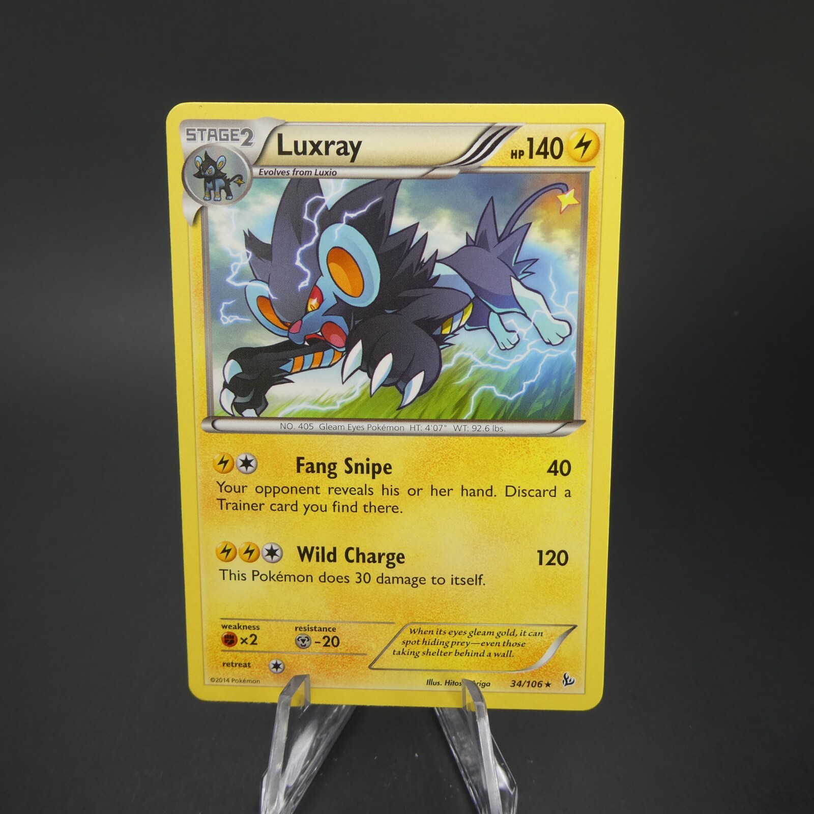 Luxray 34/106 XY Flashfire Regular Rare Card Pokemon TCG LP