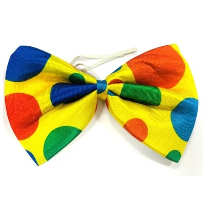STYLEX PARTY Jumbo Giant Clown Bow Tie Spotty Halloween Funny Comedy Tie Fancy Dress
