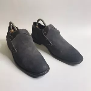 Bacco Bucci Studio Mens Grey Suede Slip On Loafers Shoes Italy Designer Size 8 - Picture 1 of 11