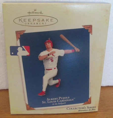 ALBERT PUJOLS ST. LOUIS CARDINALS Hallmark Handcrafted Action Figure Ornament Cover