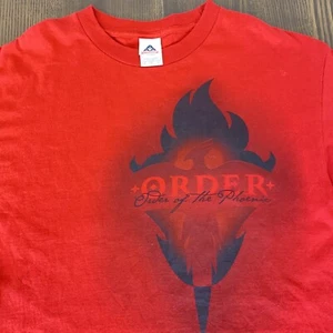 Harry Potter Mens Womens Large Order Of The Phoenix Red 2007 Movie Promo Shirt - Picture 1 of 7