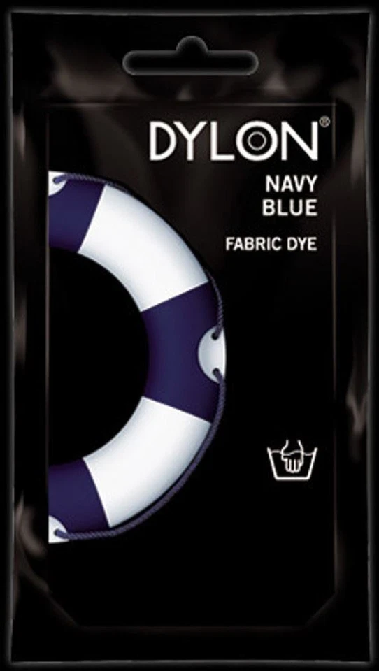 Dylon Fabric & Clothes Dye Hand Wash Only Navy Blue 50g Fabric Cotton Material - Image 1 of 1