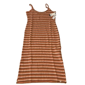Rip Curl Bobbi Stripe Midi Dress Womens Size 2XS Multicolor Tank Stretch - Picture 1 of 16
