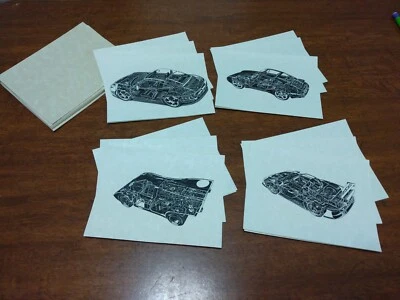 Tarjetas de notas en blanco Porsche 917 Le Mans y más con sobres 12ct Automobilia Foto 1 de 4