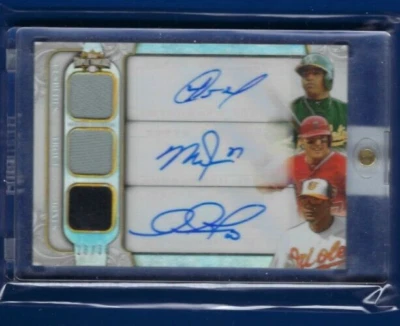 Mike Trout, Cespdes, Jones Topps Triple Threads MLB Jersey Signature AUTO SP /36 - Image 1 of 2