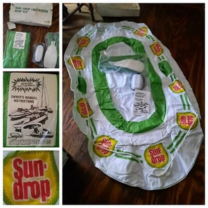 Neu Nos selten Vintage Sun Drop Schlauchboot Floß Kit Pumpe & Ruder Sevylor Promo - Bild 1 von 11